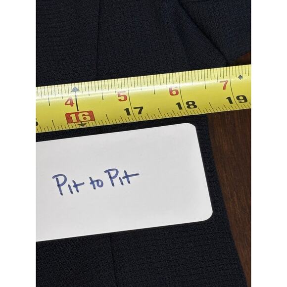 Merci Italia Navy & Black Tuxedo Blazer Shawl Collar Size 46 IT 10 US - Picture 8 of 10